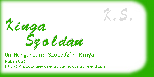 kinga szoldan business card